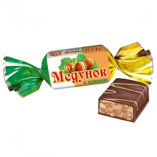 Конфета Медунок с орехом